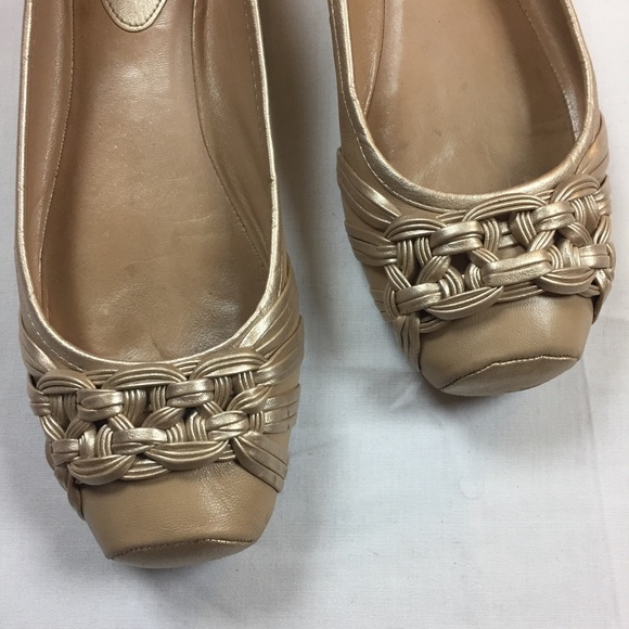 ANTONIO MELANI Shoes Antonio Melani Madison Tan Gold Ballet Flats
